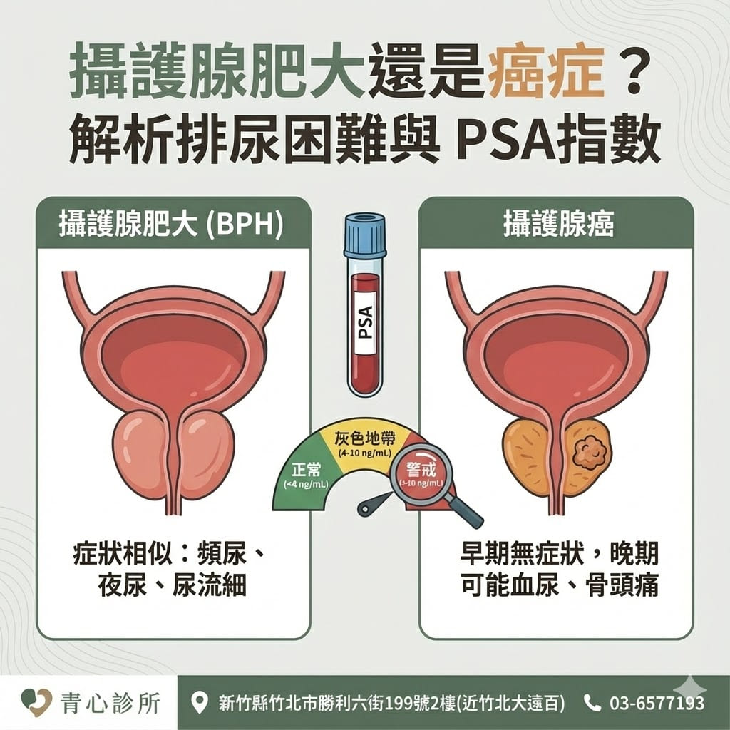 攝護腺肥大與癌症比較