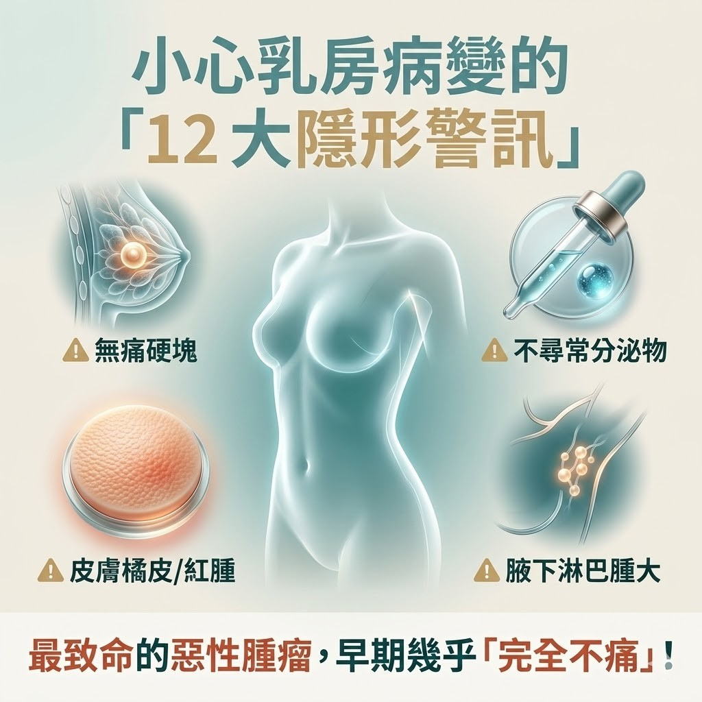 乳房病變警訊圖解