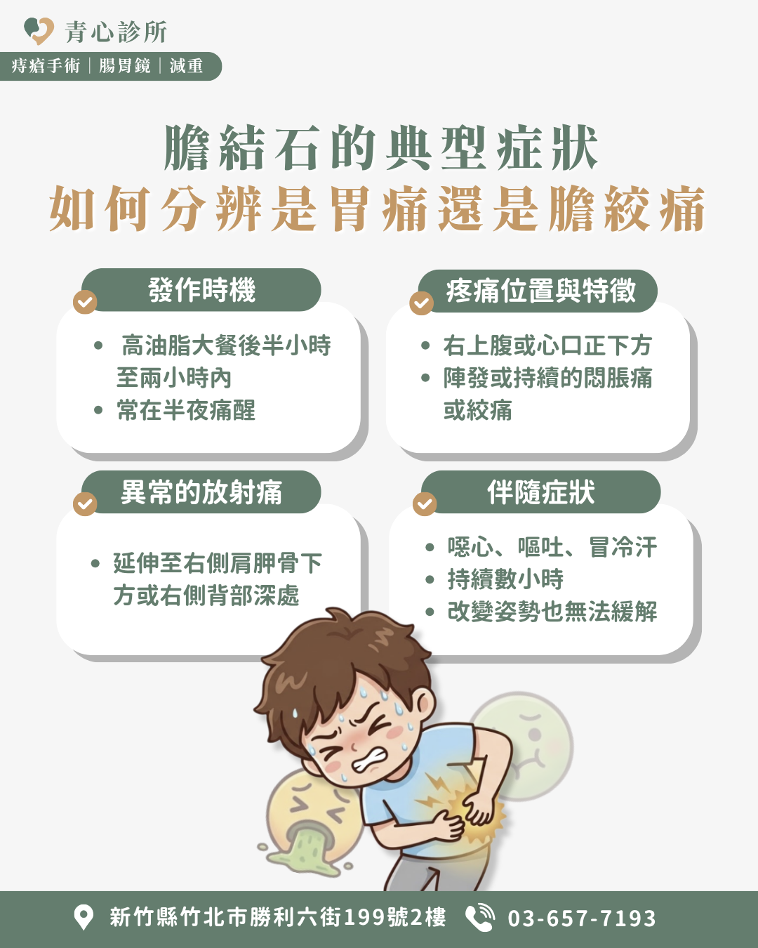 令人難以忍受的膽絞痛＿肝膽腸胃科推薦