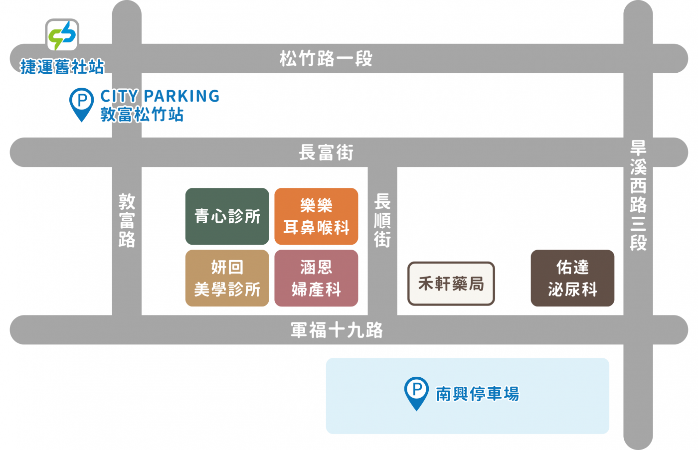 台中北屯院所停車場示意圖